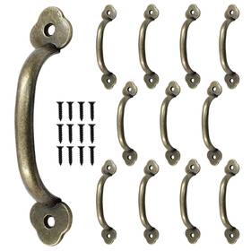 Yooheyzhzha20231204-0103 Hitefu 12pcs 4 Inch Rustic Barn Door Handles Bronze Vintage Metal Gate Pull 3.15