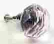 Ho15pi Unbranded Large Pink Solid Crystal Glass Drawer Pull Cabinet Knob