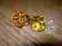 Ho35a Unbranded Six Dark Amber Knobs 1 Wide Solid Crystal Glass Drawer Pull Cabinet Knob