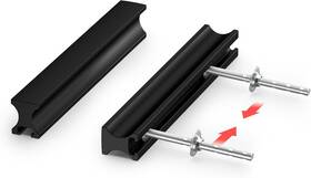Homdiy 313110424476 5 Pack Adjustable Black Cabinet Pulls 1 Inch To 4 25-102mm Hole