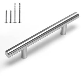 30pa Homdiy 716045229473 Cabinet Pulls Brushed Nickel Kitchen Handle 3-3/4in Hole Centers