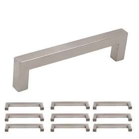 Homdiy 716045911057 10 Pack 5 Inch Brushed Nickel Cabinet Pulls Square Handles - M