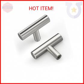 Homdiy 718399347605 10pack Cabinet Knobs - Brushed Nickel Drawer And Door 2in Modern Ca