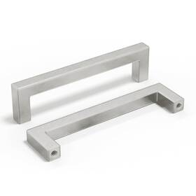 Hd-lsj12bss128-5 Homdiy 5 Pack Inch Brushed Nickel Cabinet Pulls Handles Square Door Handle