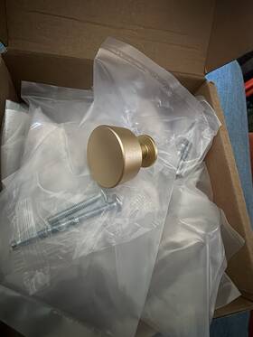 Ls4014bb-25 Homdiy #units-mo 25 Pack Brushed Brass Knobs Gold Kitchen Cabinet Hardware Round Drawer Pulls