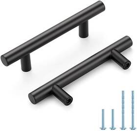 Home Edit 445020432418 Black Cabinet Handles 3 Inch Hole Spacing Drawer Pulls 30 Pack