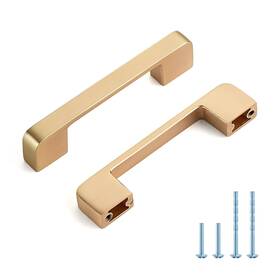 Hd5fx96xbj12 Home Edit 12 Pack 3.75 Inch Brushed Brass Cabinet Pulls Wide Base Kitchen Handles
