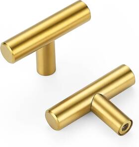 Hdpyt50js Home Edit 10 Pack Gold Cabinet Knobs 2 Inch - Brushed Brass Drawer Single Hole
