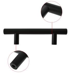 Hgf71176 Home-garden-fix 30pcs 5 Inch Black Stainless Steel T Furniture Handel Cabinet Door Kitchen