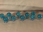 Hg023a Homeideas Aqua Blue Bubble Crystal Glass Cabinet Knob Cupboard Dra