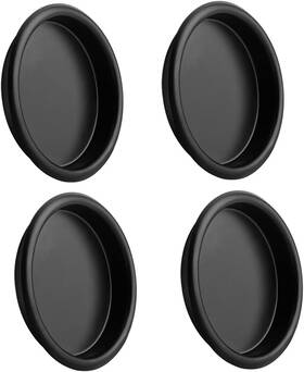 Fp-001-mb Homotek 4 Pack Closet Door Finger Pull 2-1/16 Inch Easy Snap In Black