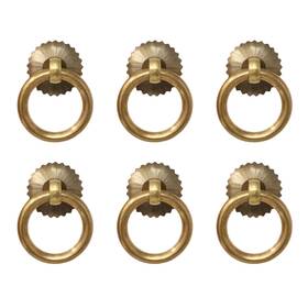 Cabinet-knobs-brass-ring-6 Honbay 6pcs Vintage Style Hardware Furniture Knobs Antique Bronze Metal Brass Drawer
