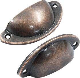 Zc202401302603 Hordion 12 Pack Drawer Cup Pulls 2.5 Inch Hole Centers Antique Copper Cabinet P