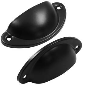 Zc202401302606 Hordion 12 Pack Drawer Cup Pulls 2.5 Inch Hole Centers Black Cabinet