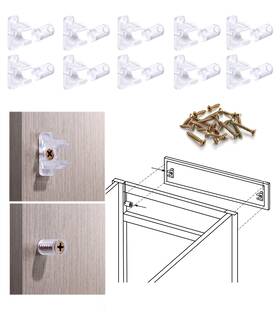 Hosrnovo 717981744266 False Front Cabinet Clips - 10-pair Reinforced Sink Tip-out Hinge Re
