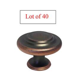 5033.32-orb-40 House Guard Hardware Lot Of 40 Oil Rubbed Bronze Kitchen Bathroom Round Ring Cabinet Knobs 32mm