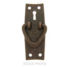 R-08bm-1027-ac House Of Antique Hardware Stickley Style Arts/crafts Vertical V Ring Pull Keyhole Hammered Copper