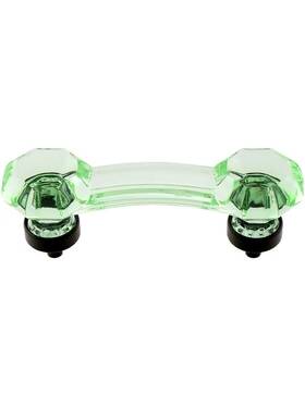 R-08bm-5755-ob House Of Antique Hardware Pale Green Octagonal Glass Bridge Handle Pulls Brass Base Oil-rubbed Bronze