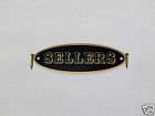 Hsl-4 Hoosier Sellers Cabinet Label Brass With Black And Letterimg