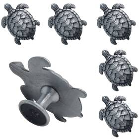Hwaqhdyl 616814081014 6 Pcs Sea Turtle Shape Knobs Door Handle Cabinet Drawer Cupboard Pul