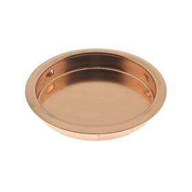 25420-008 Idh By St. Simons 815386014066 Premium Quality Solid Brass Round Flush Pull Bright Copper