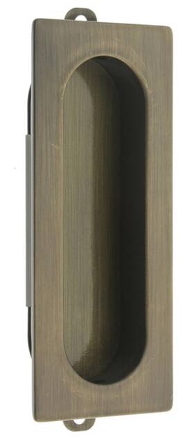 25400-005 Idh By St. Simons 815386019801 Professional Quality Solid Rectangular Flush Pull Antique Brass