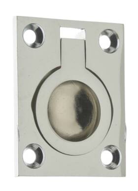 25220-026 Idh By St. Simons 879913007013 Professional Quality Solid Brass Flush Ring Pull Polished Chrome