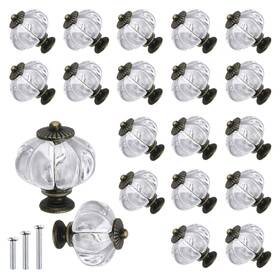 Ieik 636339876940 Acrylic Pumpkin Knobs Set Of 20 Clear For Furniture And Cabinetry