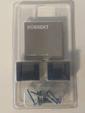 000.846.84 Ikea Korrekt Nickel Drawer Pulls 2-pack 11/16 Inch Kitchen Cabinet Handle