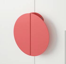 20572593 Ikea Begripa 5 Sets Half Round Light Red Pink Handles 130 Mm 1/8 Inch Brand New