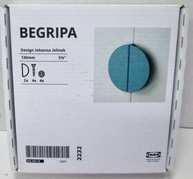 305.400.78 Ikea 2232 Begripa Half Round Turquoise Handles New In Box 2-pack