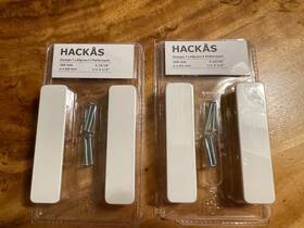 304.086.82 Ikea Hackas Handle Anthracite 3 15/16 Inch Lot Of 2