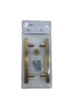404.963.05 Ikea Gribbol Cabinet Handle Square Bar Pull Brass 5 1/2 Inch - Fast Shipping