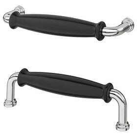 405.652.85 Ikea 2 Pack Klingstorp Cabinet Door Handles Black Chrome Plated 5 Inch 9/16