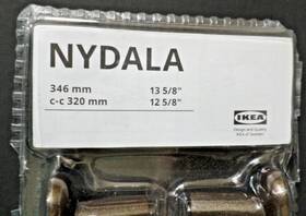 604.057.57 Ikea 2 Pack Nydala 13 5/8 Inch Bronze Handle Drawer Cabinet Door