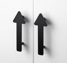 Ikea 604.461.21 2 Pack Jarnsparv Handle Black Arrow 5 9/16 Inch New