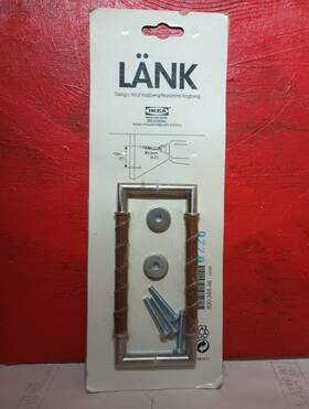 800.385.46 Ikea Set 2 L Nk Drawer / Cabinet Pull Handles 5 Inch - New Vintage Nos