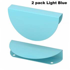 805.732.07 Ikea 2 Pack Begripa Handle Light Blue/half-round 5 Inch New