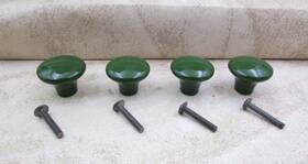 0125-79-18 Ilco 4 Pack Vintage Green 1-1/4 Inch Round Ceramic Cabinet Door Knob Drawer Pull