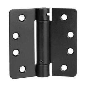 Ilyapa Self Closing Door Hinges 2 Pack Flat Black Mortise Spring Hinge 4 X