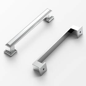 Inc 744759834973 5 Inch Polished Chrome Cabinet Pulls Handles Solid Zinc Alloy Square Drawer Pull