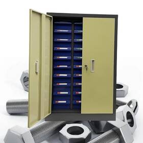 Intbuying 198462448109 30 Drawer Hardware Parts Gathering Cabinet Pulls Keys Storage Bins