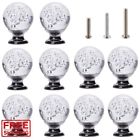 J051-m Ifolaina Bubble Crystal Glass Knobs Clear Cabinet Rustic Drawer Door