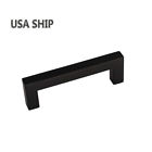 J12bk76 Goldenwarm Black Cabinet Handles Kitchen Square Bar Drawer Pulls Stainless