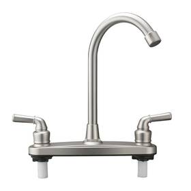 Jakarda 728990034323 Rv Non-metallic Kitchen Faucet Brushed Nickel Two Handle-8 In Main Body-high
