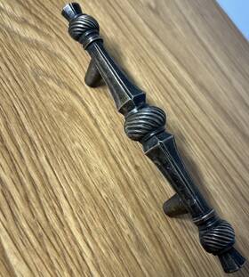 J9-35 Jb Vtg Cabinet Handle Drawer Pull Antique Bronze 1970 Door Hardware 3 Inch Cc