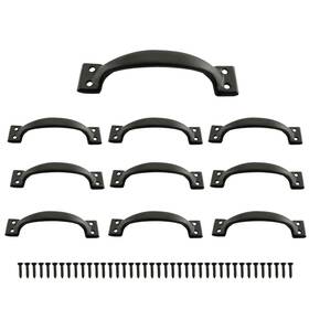 Drpull99b-10 Jcbiz 713838202705 10pcs Door Handle Iron Pulls 99mm In Black With Screws For Doors Drawers