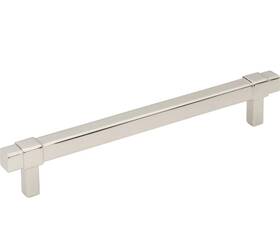 293-160ni Jeffrey Alexander 7 1/2 Inch Polished Nickel Square Zane Cabinet Pull New