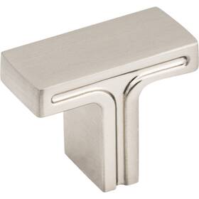 867sn Jeffrey Alexander 1-3/8 Inch Satin Nickel Rectangle Anwick Cabinet Knob