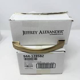 944-128sbz Jeffrey Alexander Lot Of 12 Gold 5 Inch Center Handle Cabinet Bar Pull